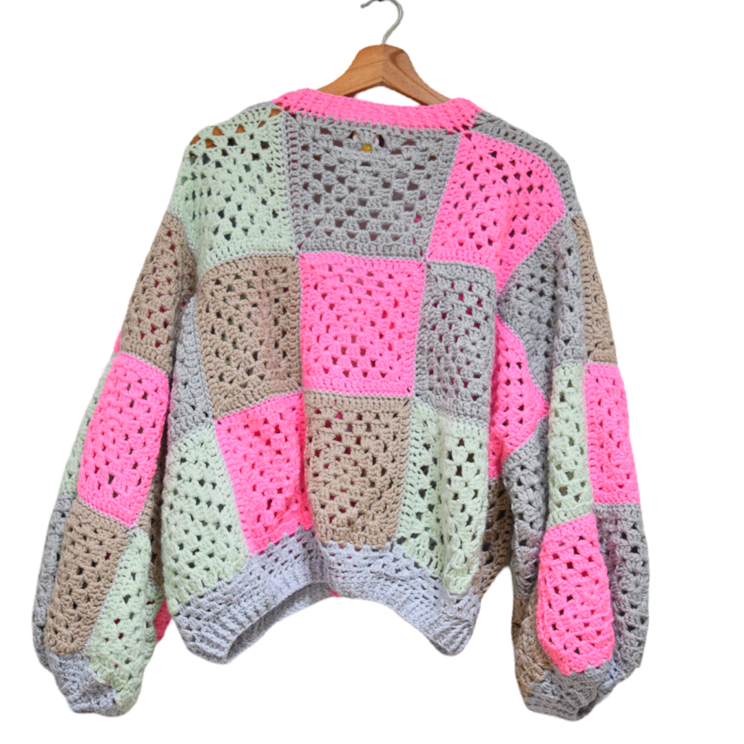 Sky - Crochet Bomber